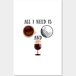 coffee golf wine Posters and Art